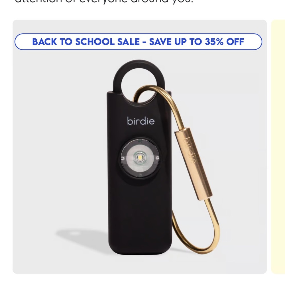 NEW Black and Gold Birdie Keychain